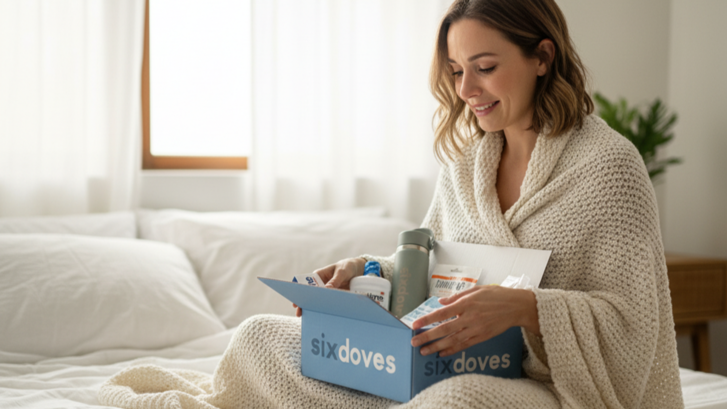 sixdoves curated care packages for those undergoing cancer treatment. Gift and donate a care package to those cancer patients in need. 