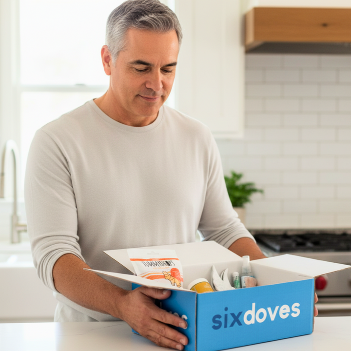 Gifts for cancer patients. sixdoves Chemo & Radiation Treatment Starter Care Package with gentle essentials to ease treatment side effects and provide comfort throughout the cancer journey.  