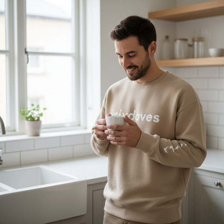 Gifts for cancer patients including a soft and cozy crewneck sweatshirt for treatment and recovery days and general support throughout the cancer journey. 
