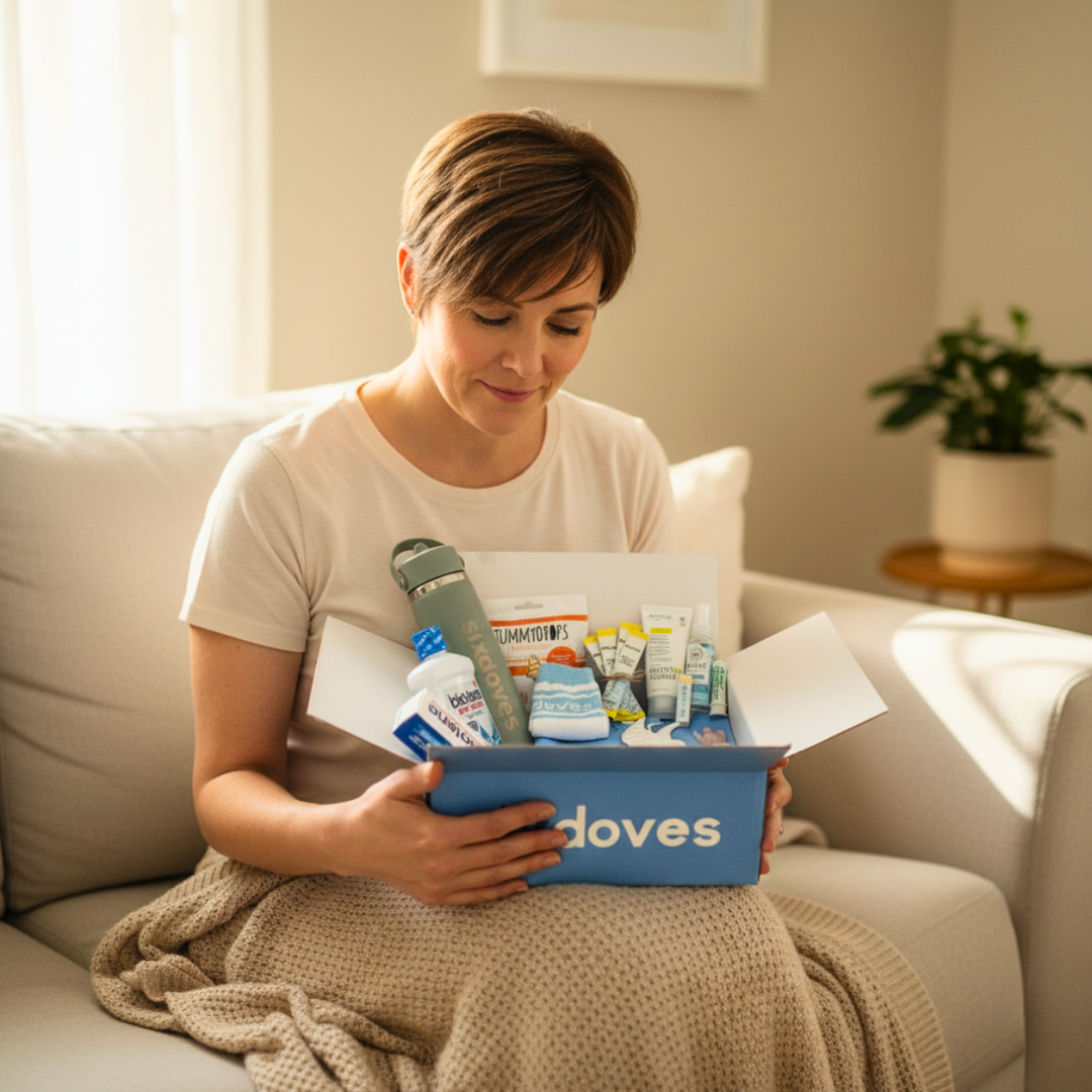 Gifts for cancer patients. sixdoves Deluxe Chemo Care Package with gentle essentials to ease treatment side effects and provide comfort throughout the cancer journey.  