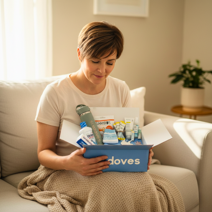Gifts for cancer patients. sixdoves Deluxe Chemo Care Package with gentle essentials to ease treatment side effects and provide comfort throughout the cancer journey.  