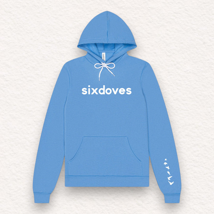 Gifts for cancer patients including a sixdoves blue Comfort Hoodie Sweatshirt to show support and connection during a patient's cancer journey. 